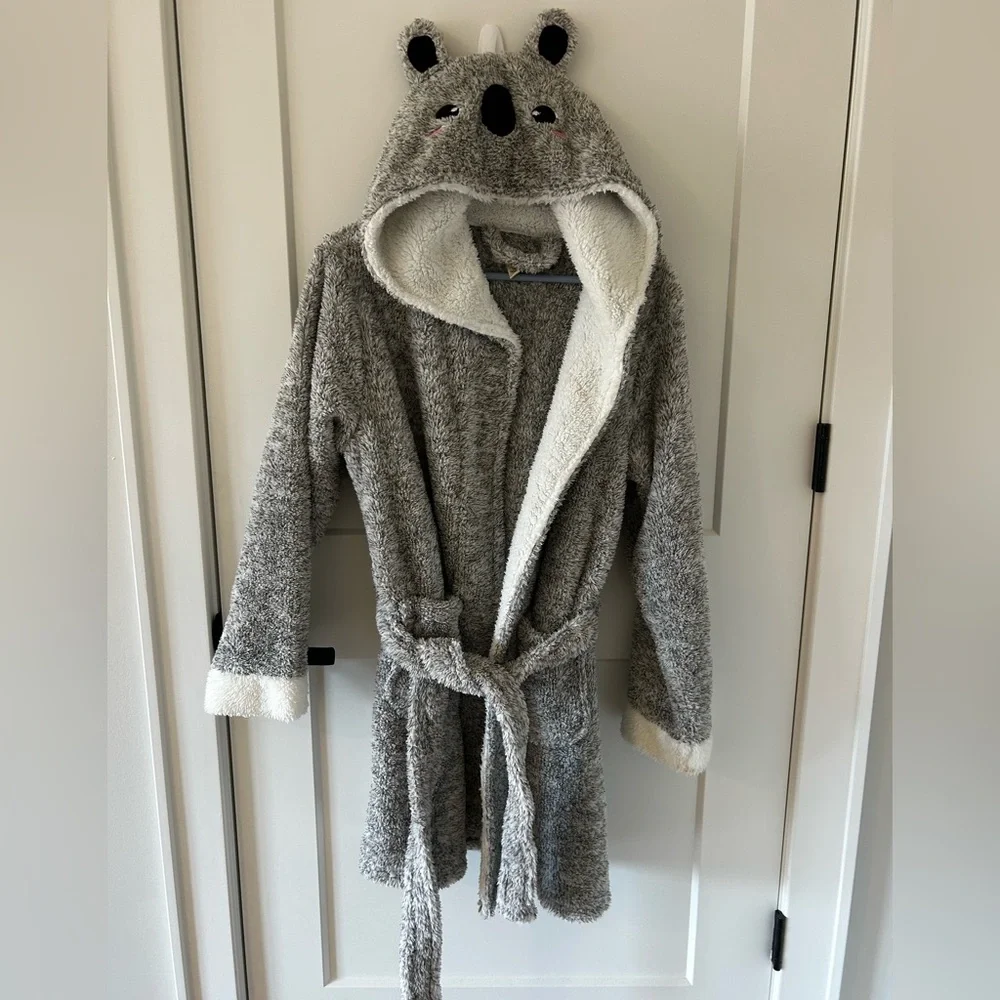 Cozy Gray Koala Robe - Picture 1 of 5